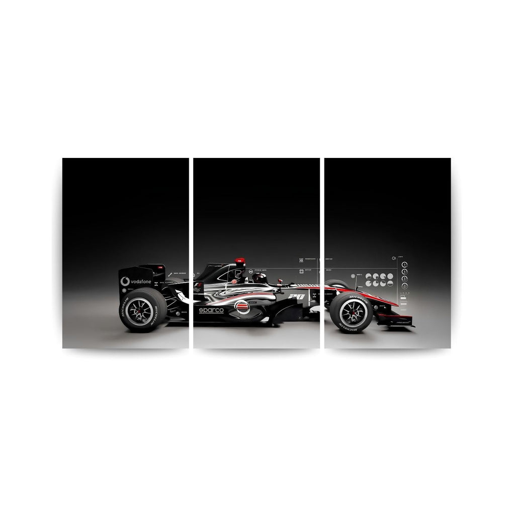 McLaren MP4 Black Edition | Wall Poster 3 Panel