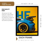 Porsche Car Framed Posters Set Of 3 Size
