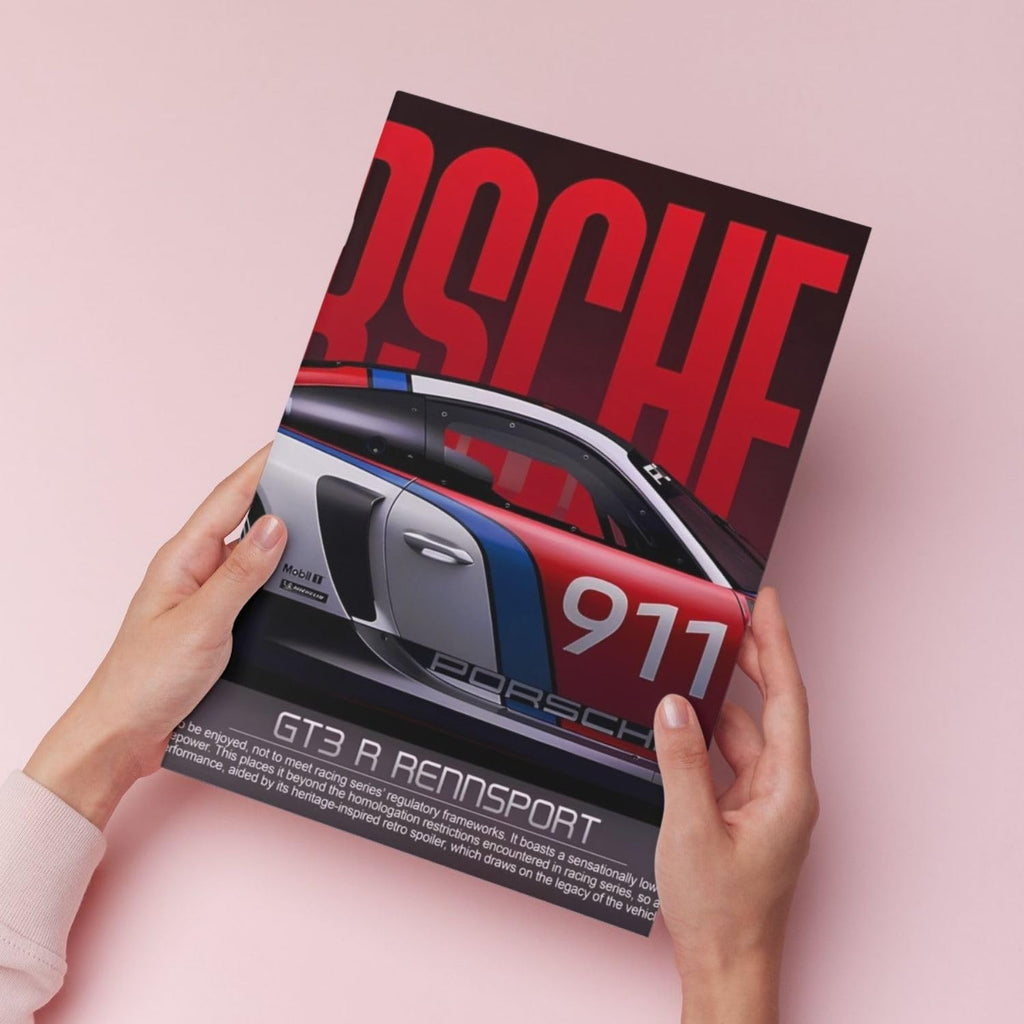 Porsche 911 GT3 R Rennsport | Wall Poster 3 Panel