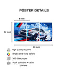 BMW M2 Drift | Wall Poster 3 Panel