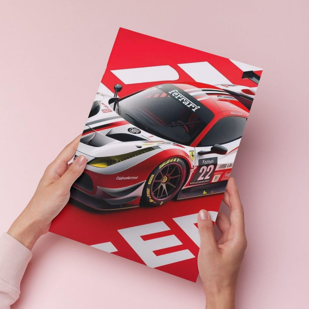 Ferrari 296 GT3 Racing | Wall Poster 3 Panel
