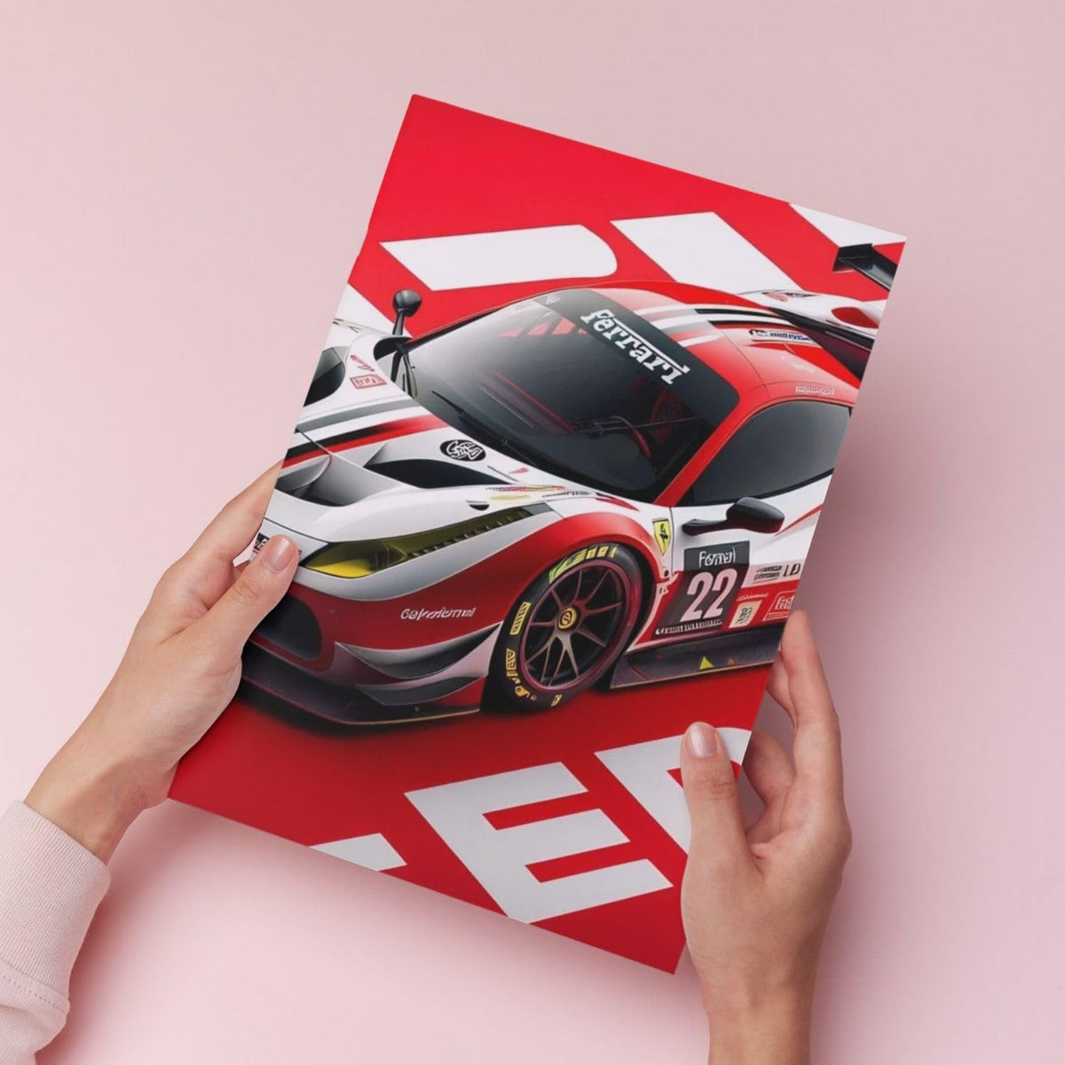 Ferrari 296 GT3 Racing | Wall Poster 3 Panel