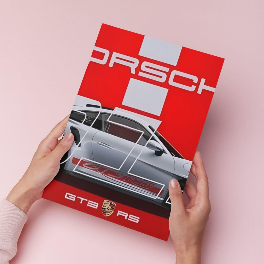 Porsche 911 GT3 RS White | Wall Poster 3 Panel
