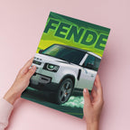 Land Rover Defender Green Drift | Wall Poster 3 Panel