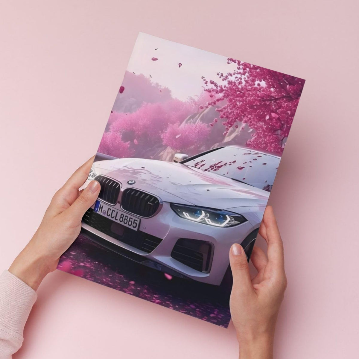 BMW M440i Cherry Blossom | Wall Poster 3 Panel
