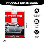 Porsche 911 GT3 RS White | Wall Poster 3 Panel