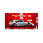 Porsche 911 GT3 RS White | Wall Poster 3 Panel