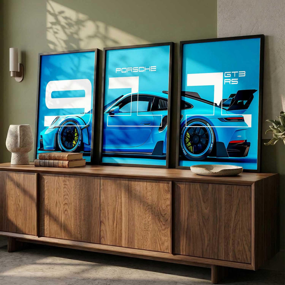 Porsche 911 GT3 RS Frames Poster Set of 3