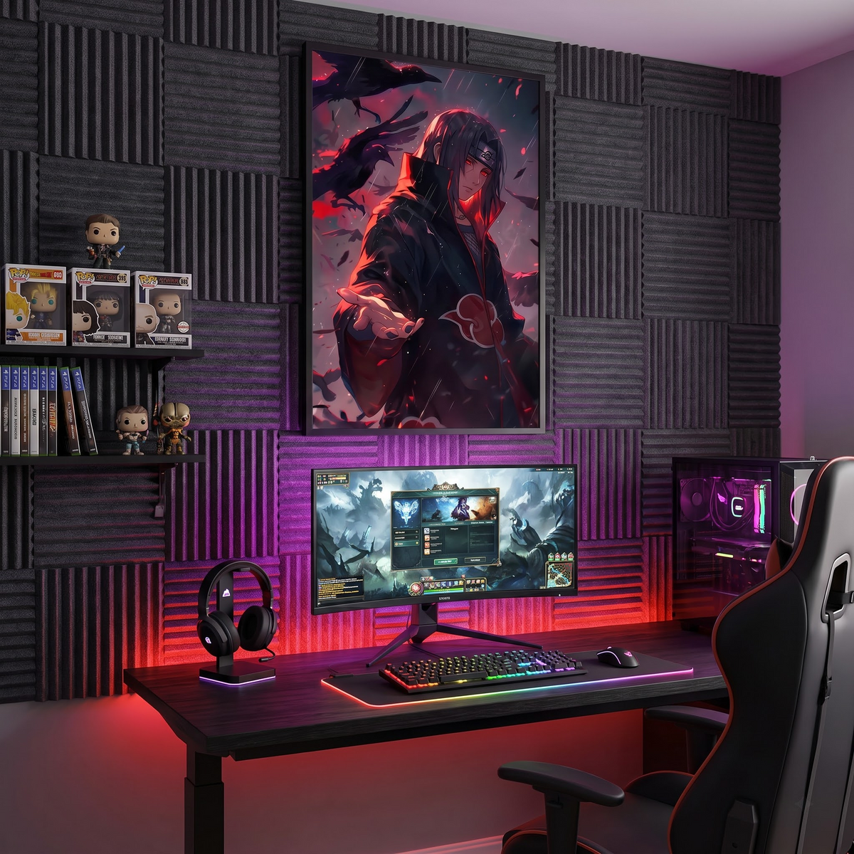 Itachi Uchiha – Naruto Framed Poster 1 pcs