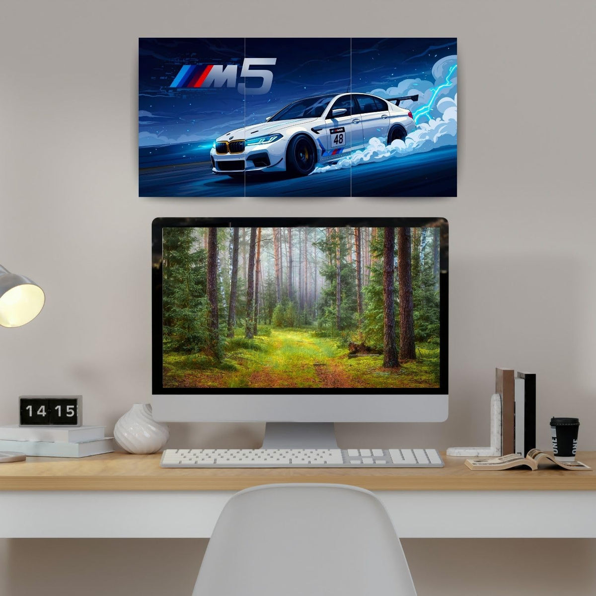 BMW M5 Drift | 3 Panel Wall Art