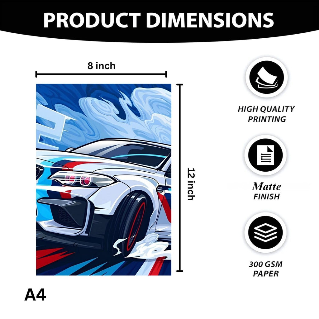BMW M2 Drift | Wall Poster 3 Panel