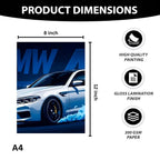 BMW M5 Drift Night | Wall Poster 3 Panel
