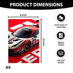 Ferrari 296 GT3 Racing | Wall Poster 3 Panel