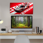 Ferrari 296 GT3 Racing | Wall Poster 3 Panel
