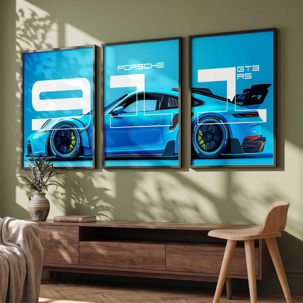 Porsche 911 GT3 RS Frames Poster Set of 3