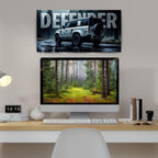 Land Rover Defender Rain Edition | Wall Poster 3 Panel