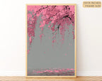 Japanese Cherry Blossom Samurai Wall Art – Set of 3 Frames