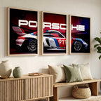 Porsche Car Framed Posters Set Of 3 Size