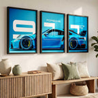 Porsche 911 GT3 RS Frames Poster Set of 3