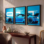 Porsche 911 GT3 RS Frames Poster Set of 3