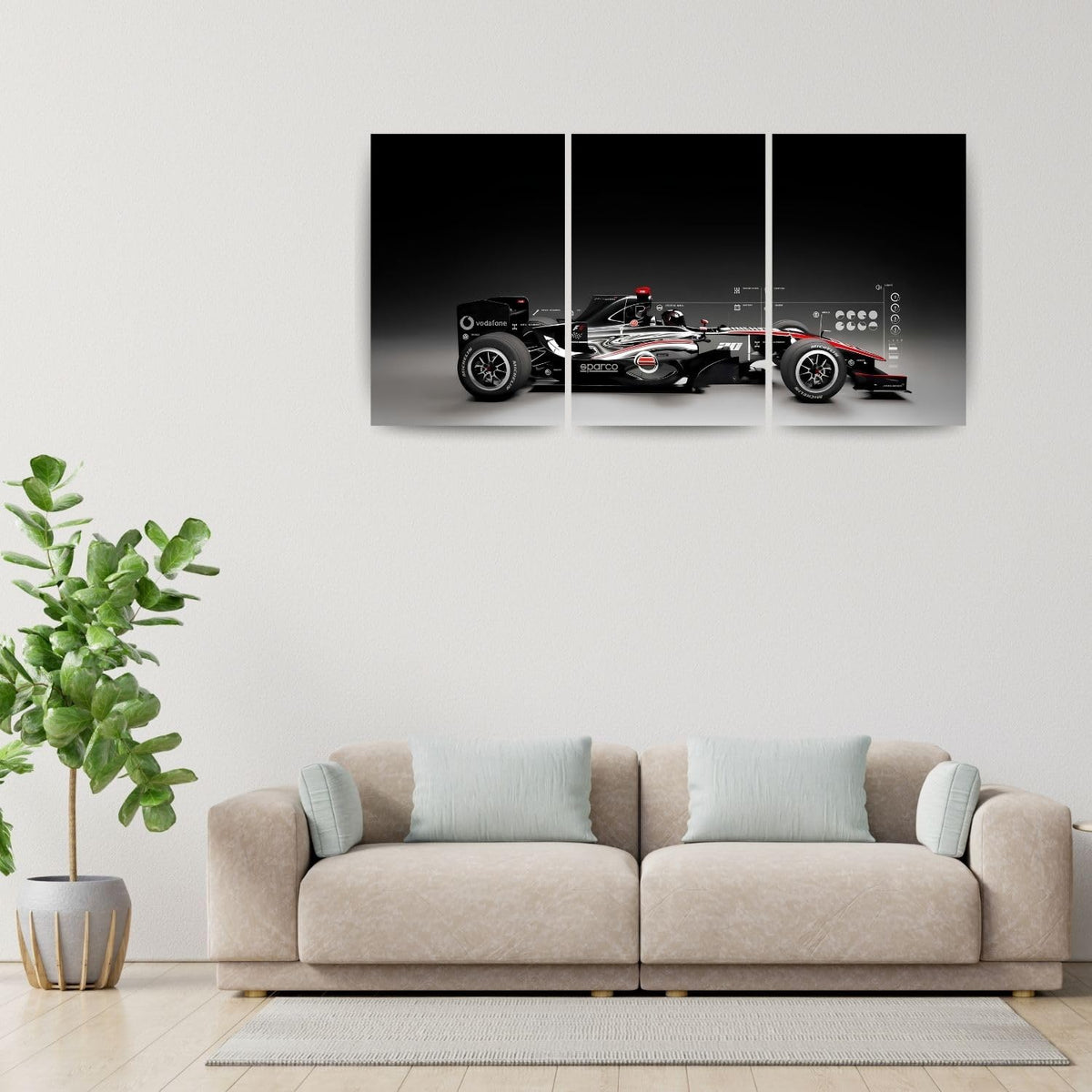 McLaren MP4 Black Edition | Wall Poster 3 Panel