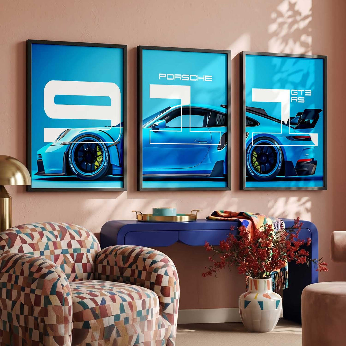 Porsche 911 GT3 RS Frames Poster Set of 3