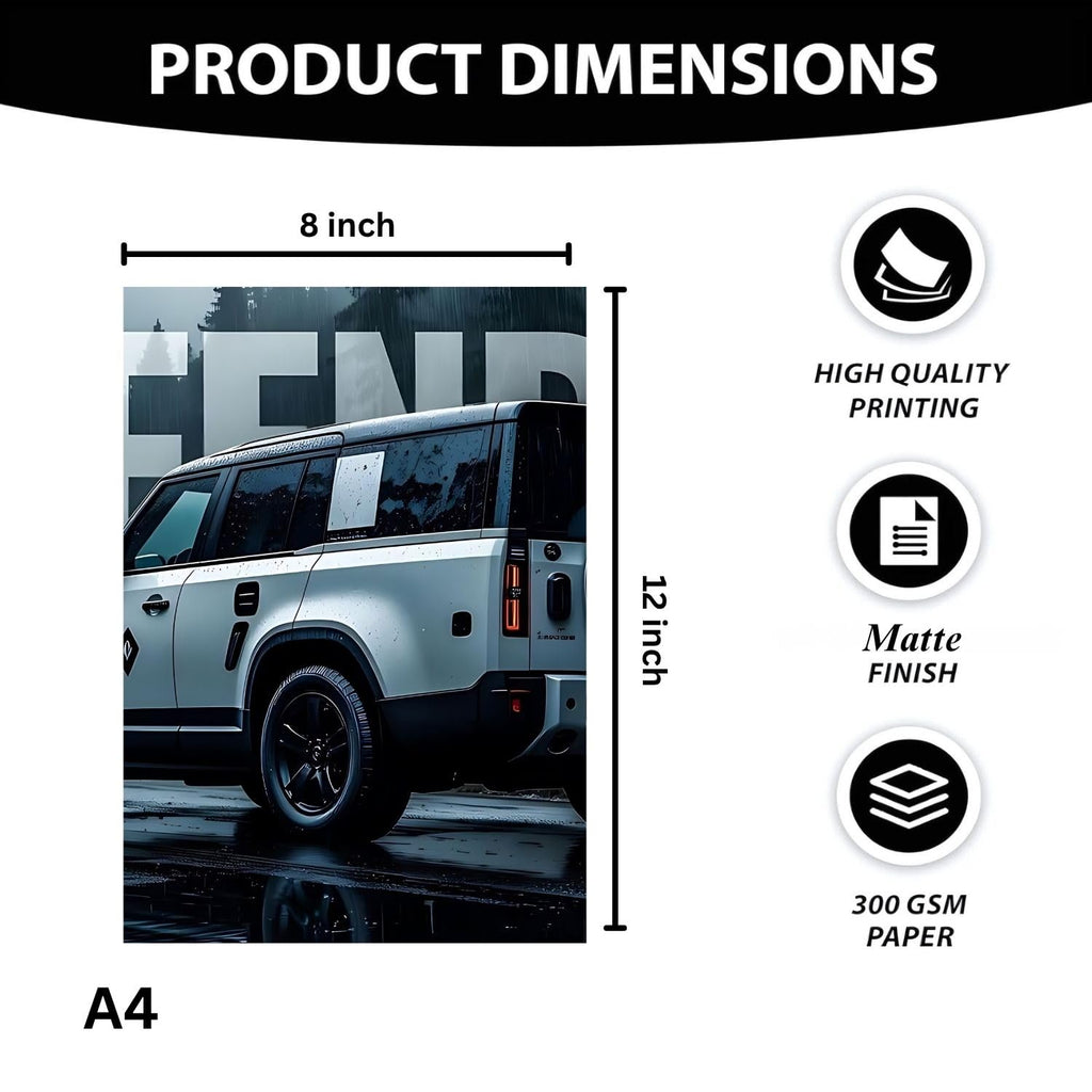 Land Rover Defender Rain Edition | Wall Poster 3 Panel