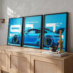 Porsche 911 GT3 RS Frames Poster Set of 3