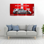 Porsche 911 GT3 RS White | Wall Poster 3 Panel