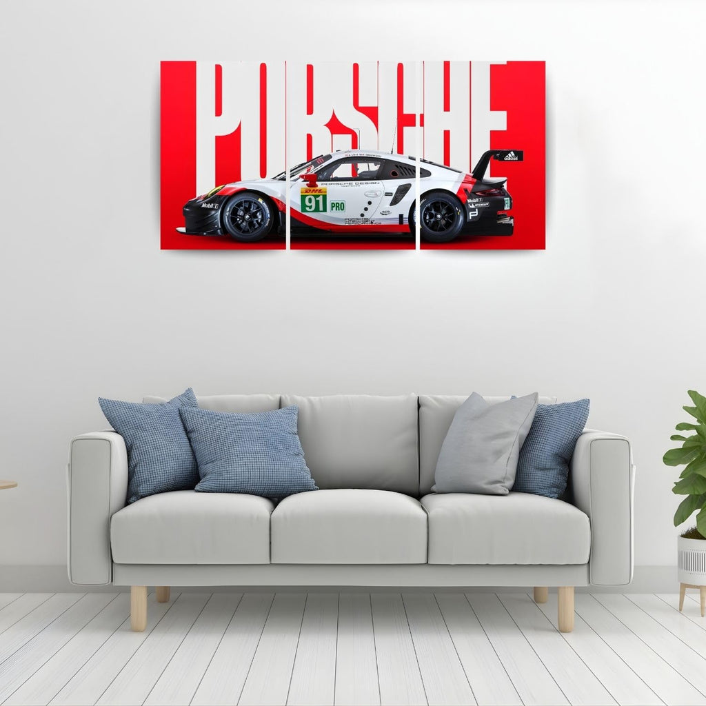 Porsche 911 GT3 R Rennsport | Wall Poster 3 Panel