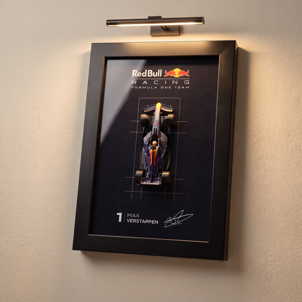 RedBull Max Verstappen F1 3d Car Glossy Frame