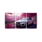 BMW M440i Cherry Blossom | Wall Poster 3 Panel