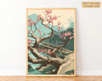 Japanese Serenity Landscape – Framed Poster Set of 3Pcs
