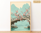 Japanese Serenity Landscape – Framed Poster Set of 3Pcs