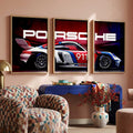 Porsche Car Framed Posters Set Of 3 Size